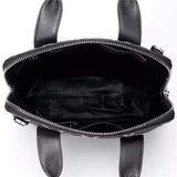 Mens Genuine Woven Ostrich Leather Briefcase Handbag Messenger Top Handle Bags