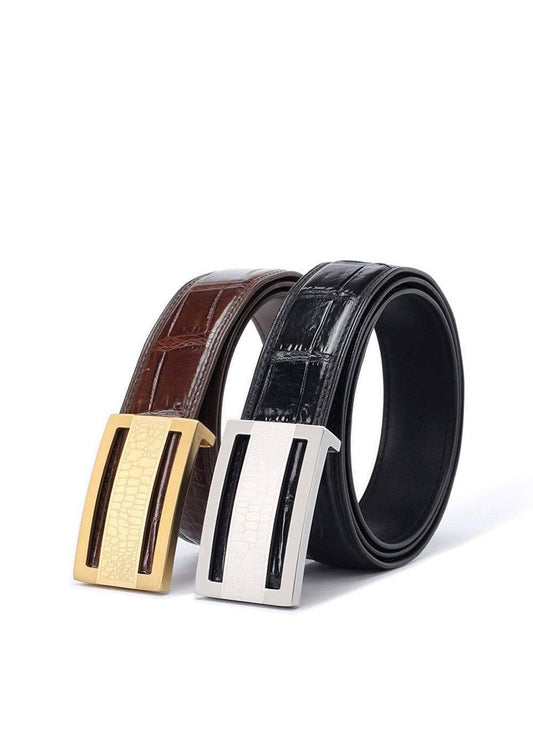 Thắt lưng da bụng cá sấu 4220