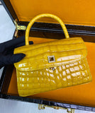 Mini Genuine Crocodile Leather Top-Handle Bag